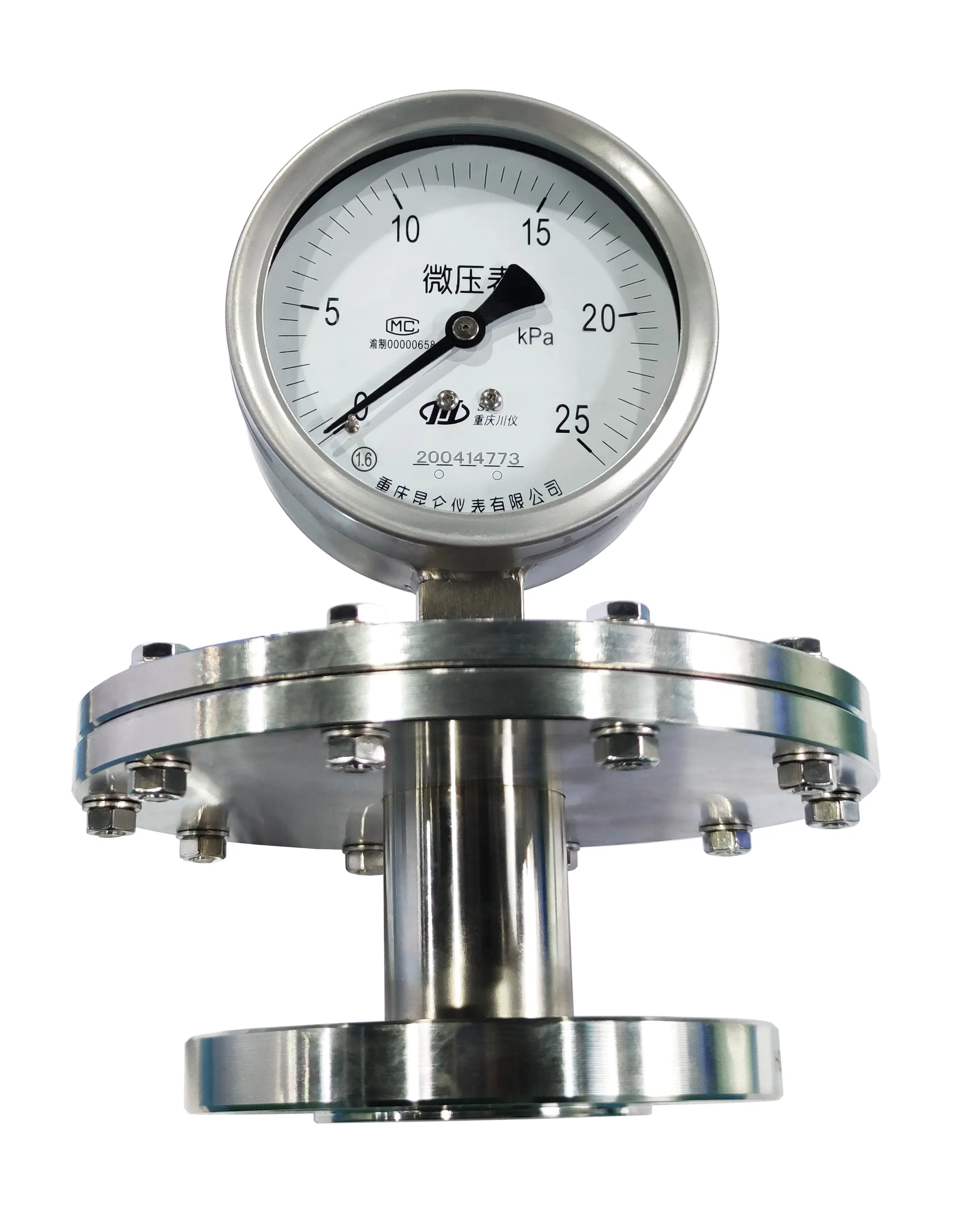 YP Shake-Resistant Diaphragm Pressure Gauge